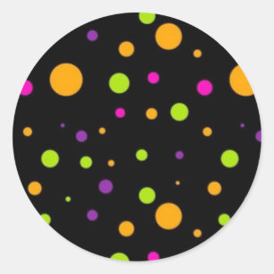 Polka dot pattern classic round sticker