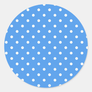 Polka dot pattern classic round sticker