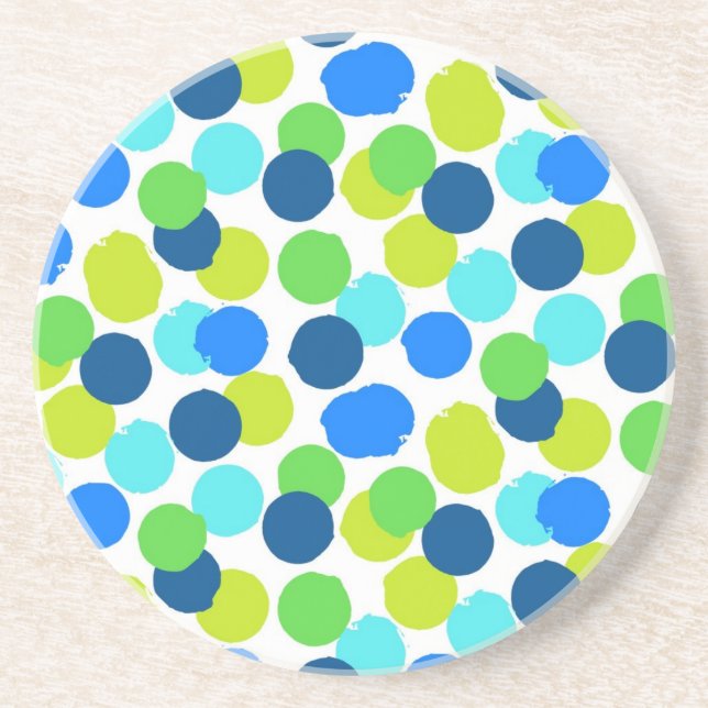 Polka dot pattern coaster (Front)