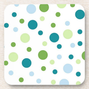 Polka dot pattern coaster