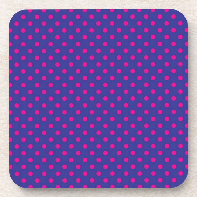 Polka dot pattern coaster (Front)