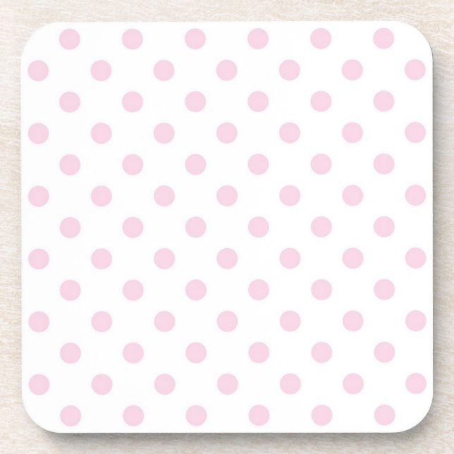 Polka dot pattern coaster (Front)