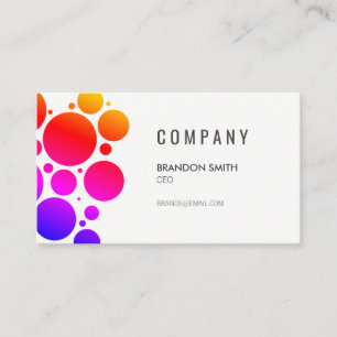 Polka Dot Pattern / Colourful Business Card