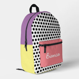 Polka Dot Pattern Colourful Kids Printed Backpack