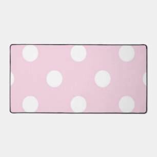 Polka dot pattern desk mat