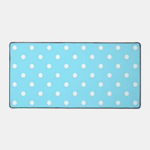 Polka dot pattern desk mat