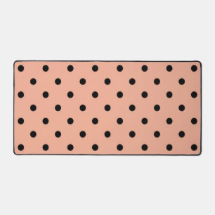 Polka dot pattern desk mat