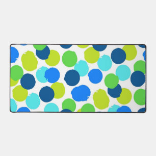 Polka dot pattern desk mat