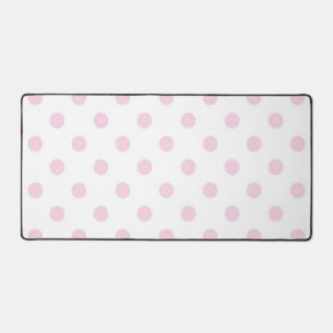 Polka dot pattern desk mat
