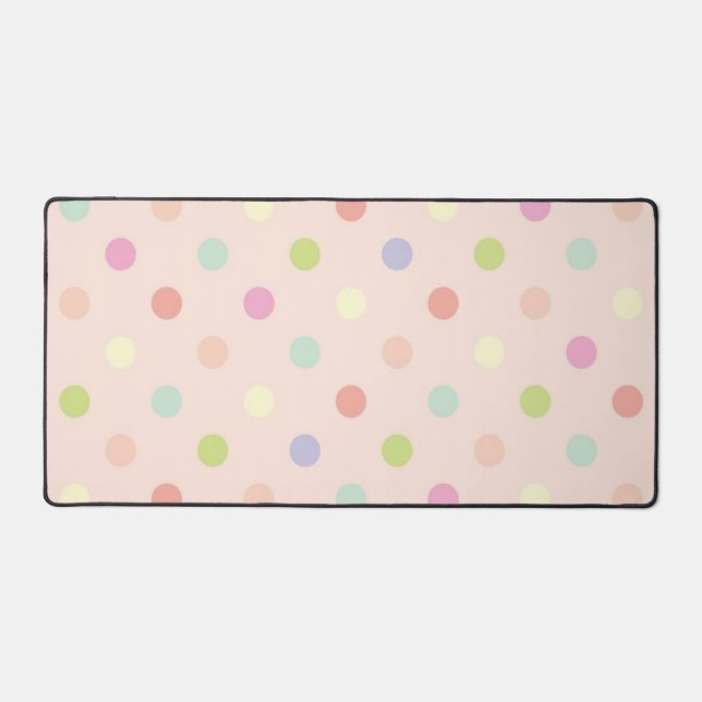 Polka dot pattern desk mat (Front)