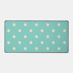 Polka dot pattern desk mat