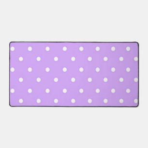 Polka dot pattern desk mat