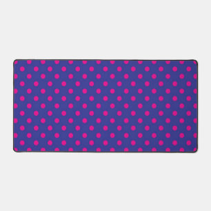 Polka dot pattern desk mat