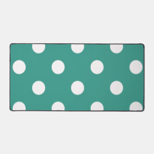 Polka dot pattern desk mat