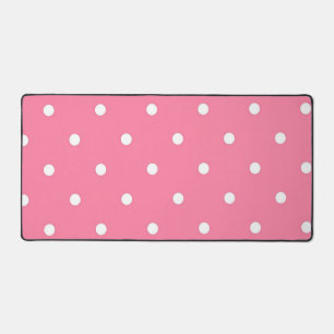 Polka dot pattern desk mat