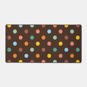 Polka dot pattern desk mat