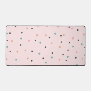 Polka dot pattern desk mat