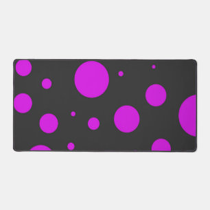 Polka dot pattern desk mat