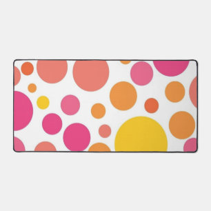 Polka dot pattern desk mat