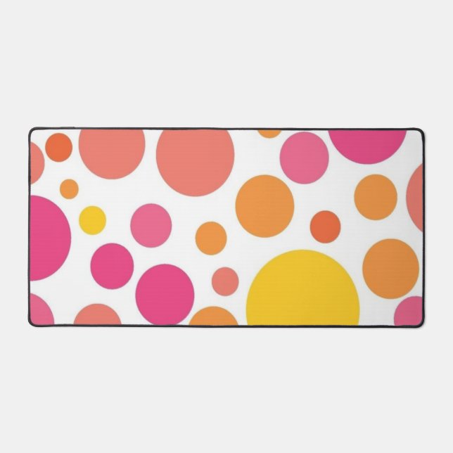 Polka dot pattern desk mat (Front)