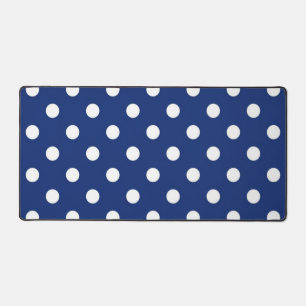 Polka dot pattern desk mat