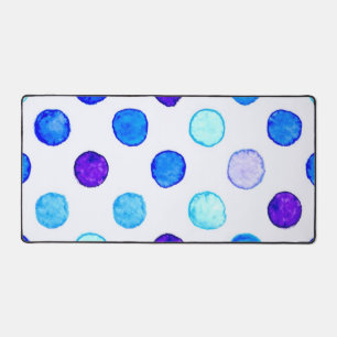 Polka dot pattern desk mat