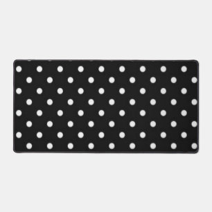 Polka dot pattern desk mat