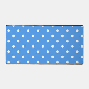 Polka dot pattern desk mat