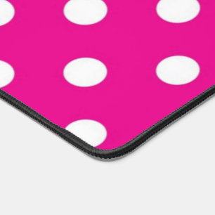 Polka dot pattern desk mat