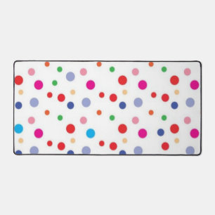 Polka dot pattern desk mat