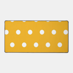 Polka dot pattern desk mat