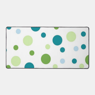 Polka dot pattern desk mat