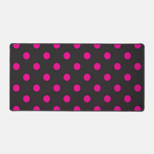 Polka dot pattern desk mat