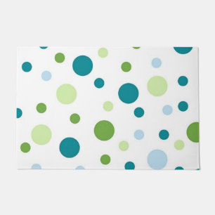 Polka dot pattern doormat