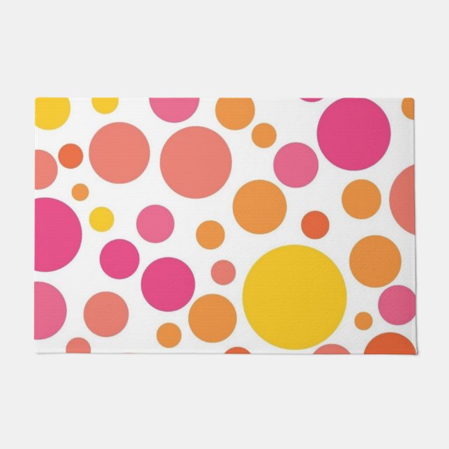 Polka dot pattern doormat (Front)
