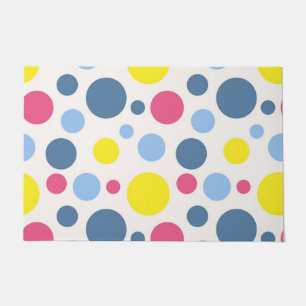 Polka dot pattern doormat