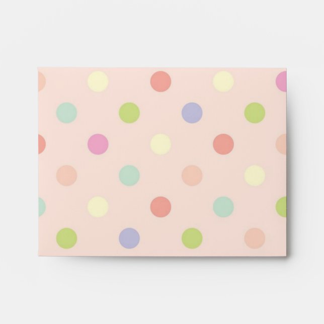 Polka dot pattern envelope (Front)