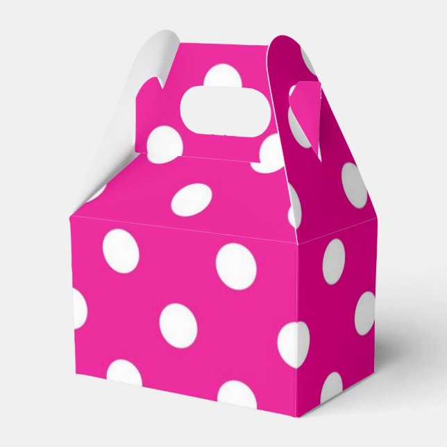 Polka dot pattern favour box (Front Side)