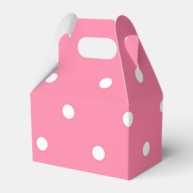 Polka dot pattern favour box (Front Side)