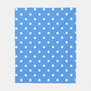 Polka dot pattern fleece blanket