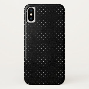 Polka dot pattern in black and white iPhone x case