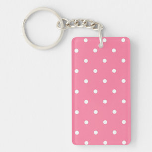 Polka dot pattern key ring