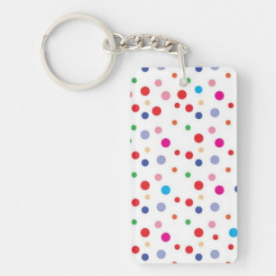 Polka dot pattern key ring