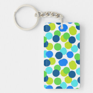 Polka dot pattern key ring