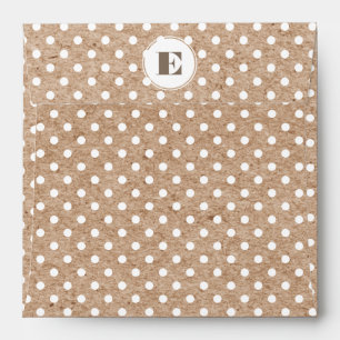 Polka Dot Pattern Kraft Paper Wedding  Envelope