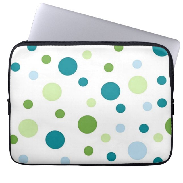 Polka dot pattern laptop sleeve (Front)
