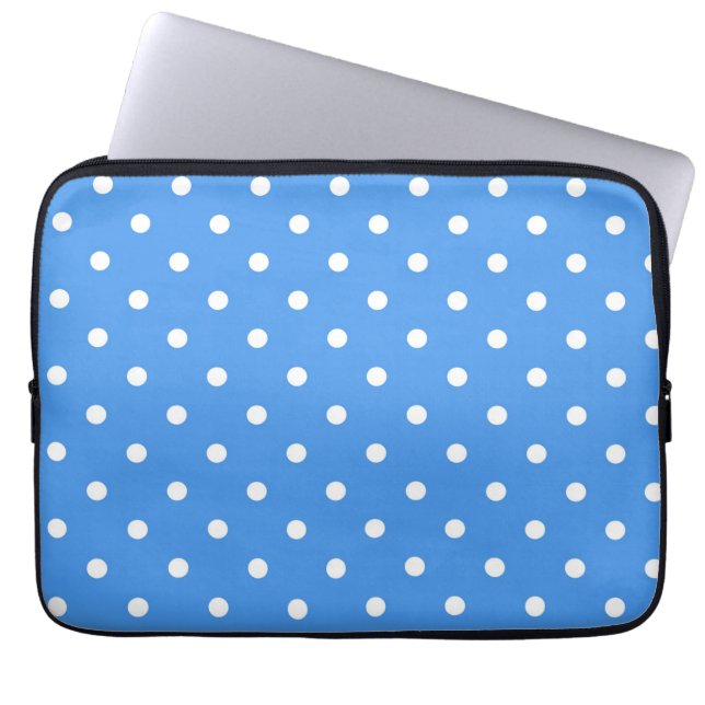 Polka dot pattern laptop sleeve (Front)
