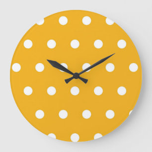 Polka dot pattern large clock