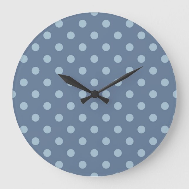 Polka dot pattern large clock (Front)