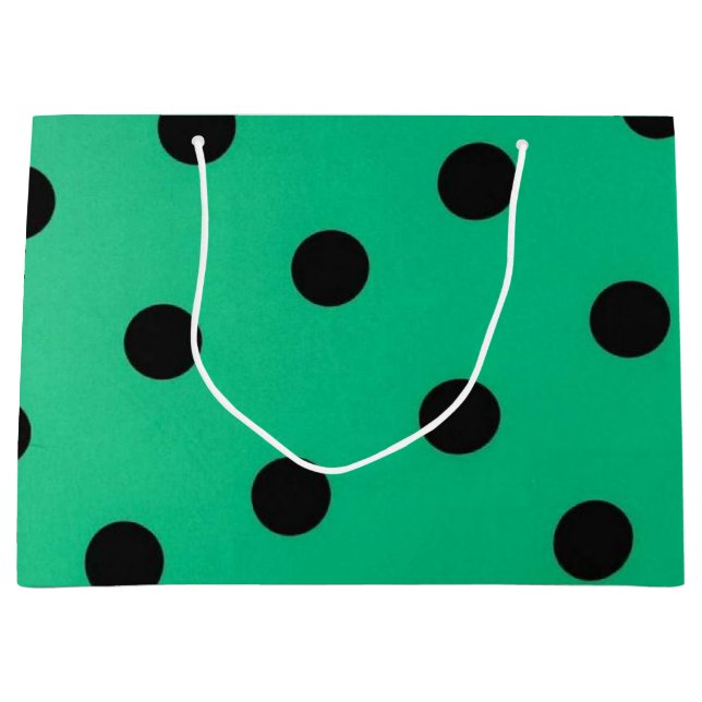 Polka dot pattern large gift bag (Front)